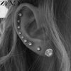 Zemo 3-8mm 316L Stainless Steel Crystal Studs Earrings with CZ for Women 4 Colors Rhinestone Earring Stud Party Ear Jewelry Gift - Image 6