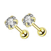 Stainless Steel 16G Cartilage Stud Earrings with 3 mm to 6 mm Stone Options - Image 15