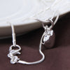 Small Puffed Heart Pendant Necklace on Snake Chain 40cm to 75cm - Image 4