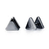 Small Black Punk Stud Earrings For Women Men Boy Zircon Geometry Stainless Steel Jewelry Accessories Earrings - Image 10