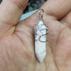 Mix Crystal Quartz Tiger Eye Onyx Lapis Lazuli Amethyst Opal Hexagonal Faceted Bead Twining Iron Wire Pendant 1PCS - Image 8