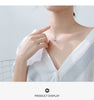 Modian Charm Round Geometric Seawater Zirconia Necklace Pendants Real 925 Sterling Silver Chain Jewelry For Women Party Jewelry