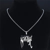 Punk Broken Stainless Steel Spiked Choker Necklace Women/Men Silver Color Pendants Necklaces Jewelry Lettre N3430S03 - Image 3