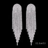 Long Tassel Drop Earrings for Women Silver Color Rhinestone Crystal Hanging Dangle Earring Bridal Wedding Jewelry - Image 26