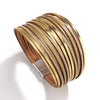 Bohemian Contrast Color Splice Slim Stripe Leather Bracelet for Women Multilayer Wide Wrap Bracelet Couple Jewelry Gift - Image 15