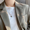 Kpop Black Heart Necklace French Metal Love Clavicle Chain Korean Simple Female Short Pendanklace Female Short Pendant for Women - Image 10