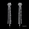 Long Tassel Drop Earrings for Women Silver Color Rhinestone Crystal Hanging Dangle Earring Bridal Wedding Jewelry - Image 51