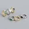 Oval Crystal Hoop Earrings in Multiple Color Combinations - Image 5