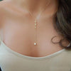 Stainless Steel Thin Chain Necklace Crystal Pendant Necklace For Women Y Shape Rhinestone Choker Necklaces Wedding Jewelry - Image 4