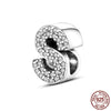 26 A-Z Alphabet Beads Silver Love Letter Charm Fit Bangle Charms Bracelet CZ Zircon Bead Jewelry - Image 13