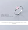 Modian Genuine 925 Sterling Silver Romantic Pink Opal Hearts Rings for Women Adjustable Open Finger Ring Fine Jewelry