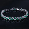 Pera 5 Colors Options Ladies Silver Plated Cubic Zirconia Royal Blue Tennis Bracelets Jewelry for Women Party Gift - Image 8
