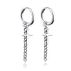 Punk Stainless Steel Chain Hoop Earrings For Women Men Goth Pop Hip Hop Pendants Ear Jewelry Accessories Earring - Image 12