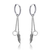Punk Stainless Steel Chain Hoop Earrings For Women Men Goth Pop Hip Hop Pendants Ear Jewelry Accessories Earring - Image 30