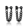 Small Black Punk Stud Earrings For Women Men Boy Zircon Geometry Stainless Steel Jewelry Accessories Earrings - Image 25