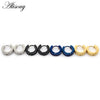 2pcs Gear Stripe Stainless Steel Women Men Huggies Ear Cuff Buckle Circle Hoop Earring Unisex Piercing Jewelry - Image 3