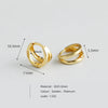 Silver Simple Glossy Double Ear Buckle for Women Unique Charm Party Hoop Earrings Jewelry Accessories - Image 2