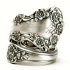 Romantic Vintage Carved Flower Finger Ring for Women Birthday Gift Retro Party Metallic Style Accessories Ladies Jewelry - Image 5