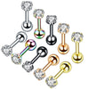 Stainless Steel 16G Cartilage Stud Earrings with 3 mm to 6 mm Stone Options - Image 18