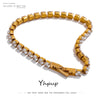 Stainless Steel Cubic Zirconia Tennis Chain Bracelet for Women Charm Bling Bangle Bracelet Gift - Image 1