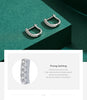 Modian Romantic Clear Zircon Crystal Earring 925 Sterling Silver U Shape Sparkling Hoop Earrings For Women Girls Wedding Jewelry