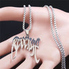 Punk Broken Stainless Steel Spiked Choker Necklace Women/Men Silver Color Pendants Necklaces Jewelry Lettre N3430S03 - Image 4