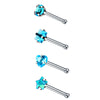 Surgical Steel Nose Stud Set 4 Pieces 20G in L Shape Screw and Bone - Image 14