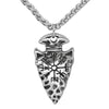 Men Viking Spear Compass Necklaces Norse Runes Amulet Helm of Awe Vegvisir Pendant Stainless Steel/ Leather Chain Jewelry - Image 6
