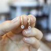 Simple Disc Dangle Earrings for Women Inlaid CZ Stone Female Accessories Versatile Daily Wearable Jewelry - Image 1