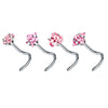 Surgical Steel Nose Stud Set 4 Pieces 20G in L Shape Screw and Bone - Image 13