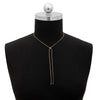 Copper Snake Chain Tassel Necklace with Ball Pendant in Gold-Tone or Silver-Tone - Image 7