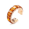 Colorful Rhinestone C-Shape Clip Earring without Piercing - Image 17