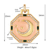 Enamel Sun Moon Rainbow Compass Charm Pendant, Gold Plated Jewelry Accessories for Bracelets Necklaces Making - Image 3