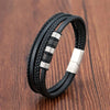 Stainless Steel Beaded Bracelet Men's Jewelry Classic Multilayer Braided Leather Bracelet Year Men Gift - Image 11