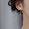 Long Tassel Heart Drop Earrings Gold Silver Color Korean Hanging Women Earrings Party Jewelry Girls Party Gift - Image 1