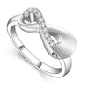 Infinity Cremation Ring for Ashes Holder Keepsake Jewelry Stainless Steel Memorial Finger Ring for Women - Image 1