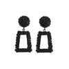 Cool Black Color Flower Drop Earrings for Women Geometry Round Heart Leaf Butterfly Crystal Party Jewelry Summer Gift - Image 2