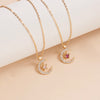 Personality Birthstone Moon Star Crystal Pendant Necklace for Women Clavicle Chain Choker Birthday Party Jewelry Gift - Image 13