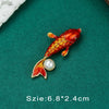 Vintage Palace Plant Flower Baroque Brooch Red Enamel Pearl Brooch Pin Woman Party Accessories - Image 12
