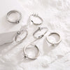 HECHENG, Initials Letter Ring Women Classic Simple Opening Finger Ring For Women Party Jewelry Gift