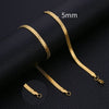 HIYEE  Stainless Steel Necklace 40-45-50-60CM Blade Snake Glod Bone Chain Men's & Women's Jewelry Gifts Party And Wedding