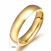 Simple Gold Color Stainless Steel Engagement Rings for Women Men Elegant Thin Wedding Band Anniversary Gift - Image 4