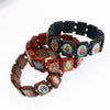 1PCS 3colors Saints Religion Rosary Wooden Bracelets Wooden Jesus Bracelet Wooden Rosary Religious Jewelry For Women Gif - Image 3