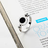 Classic Design Can Be Rotated Enamel And Shell Roman Numeral Beautiful Woman Ring Stainless Steel Ring Jewelry For Women - Image 2