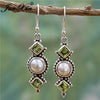 Junxin Antique Style Geometry Moonstone Drop Earrings For Women Boho Round Red Blue Opal Earrings Female Zircon Wedding Jewelry - Image 15