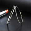 Hoop Earrings With Rhinestone Big Circle Earrings Simple Earrings Big Circle Gold Color Loop Earrings For Women - Image 13