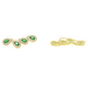 Bling Green Cz Stone Long Ear Climber Stud Earring For Women Romantic Wedding Gift Teardrop Cubic Zirconia Jewelry - Image 3