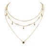 Boho Crystal Pendant Necklace Multilayer Star Necklaces Statement Deck Chain For Women Jewelry Gift - Image 3