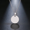 Stainless Steel Necklace Round Circle Pendant For Women Elegant Clavicle Rose Gol DNecklace Wedding Jewelry - Image 4