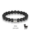Stone bracelet beads lava bangles Bracelet Men 12 Constellation Jewelry male Lover Gifts - Image 3